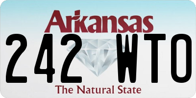 AR license plate 242WTO