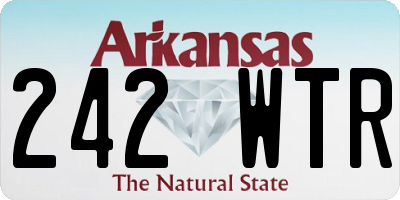 AR license plate 242WTR