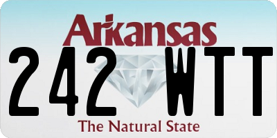 AR license plate 242WTT