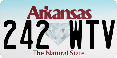 AR license plate 242WTV