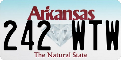 AR license plate 242WTW