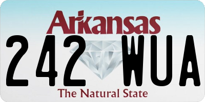 AR license plate 242WUA