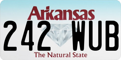 AR license plate 242WUB