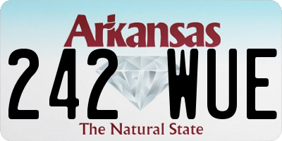 AR license plate 242WUE