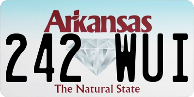 AR license plate 242WUI