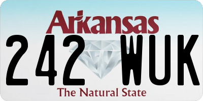 AR license plate 242WUK