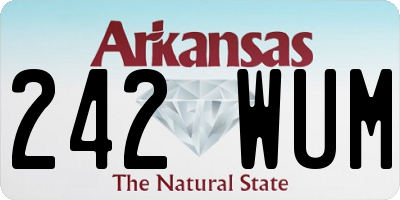 AR license plate 242WUM
