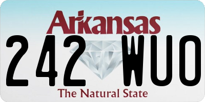 AR license plate 242WUO