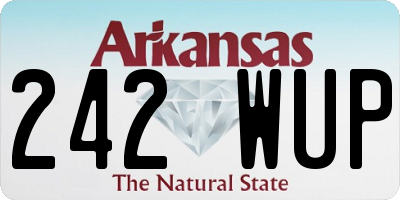AR license plate 242WUP