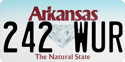 AR license plate 242WUR