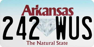 AR license plate 242WUS