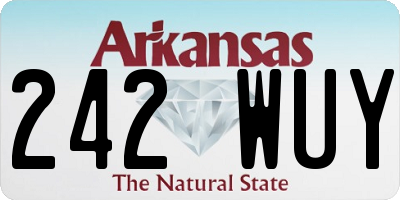 AR license plate 242WUY