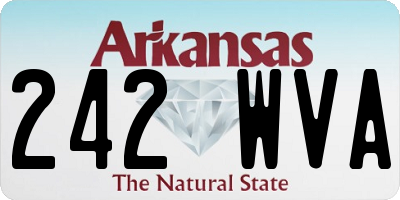 AR license plate 242WVA