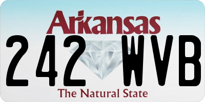 AR license plate 242WVB