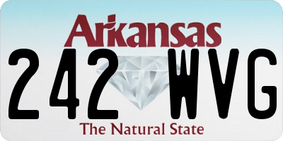 AR license plate 242WVG