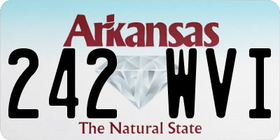 AR license plate 242WVI