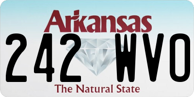 AR license plate 242WVO