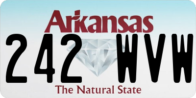 AR license plate 242WVW