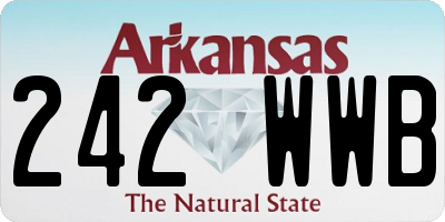 AR license plate 242WWB