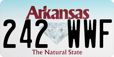 AR license plate 242WWF