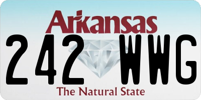 AR license plate 242WWG