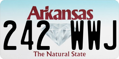 AR license plate 242WWJ