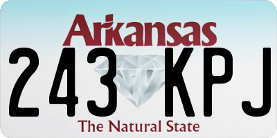 AR license plate 243KPJ