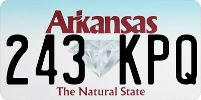 AR license plate 243KPQ