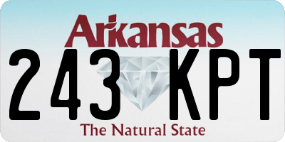 AR license plate 243KPT