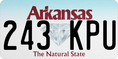 AR license plate 243KPU