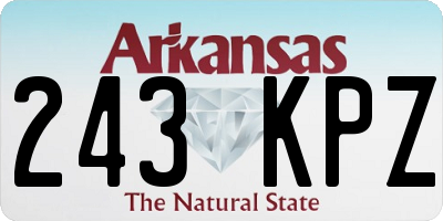 AR license plate 243KPZ