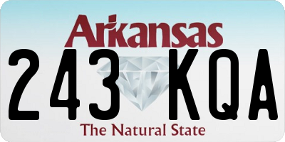 AR license plate 243KQA