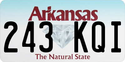 AR license plate 243KQI