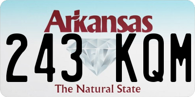 AR license plate 243KQM