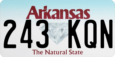 AR license plate 243KQN