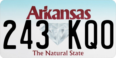 AR license plate 243KQO