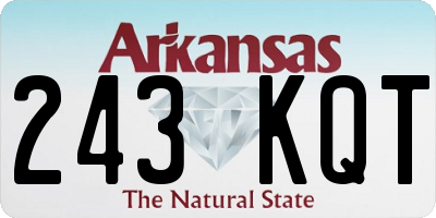 AR license plate 243KQT