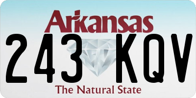 AR license plate 243KQV