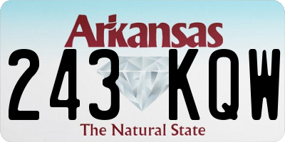 AR license plate 243KQW
