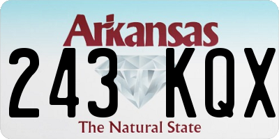 AR license plate 243KQX