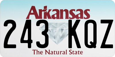 AR license plate 243KQZ