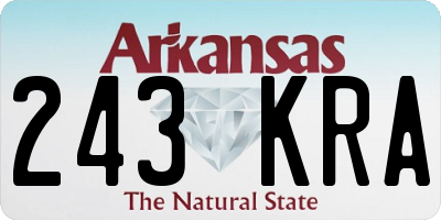 AR license plate 243KRA