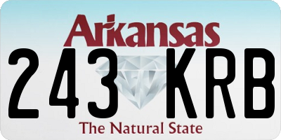 AR license plate 243KRB