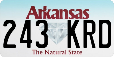 AR license plate 243KRD