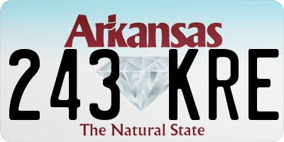 AR license plate 243KRE