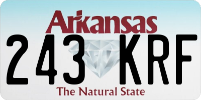 AR license plate 243KRF