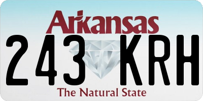 AR license plate 243KRH