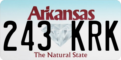 AR license plate 243KRK