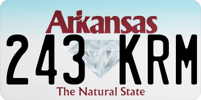 AR license plate 243KRM