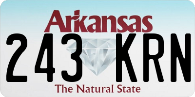 AR license plate 243KRN